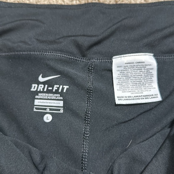 Nike Dri Fit Power Knit Skirt Skort Activewear Golf Tennis Run Black White Large - Picture 4 of 5